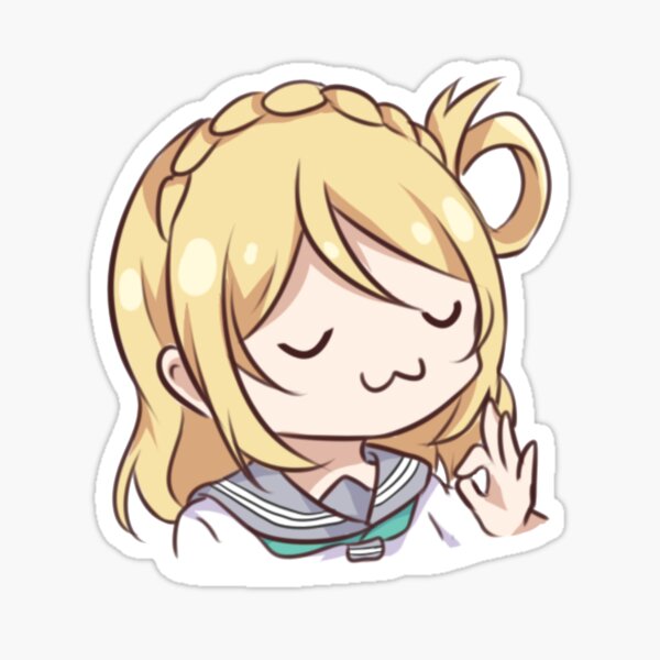 Anime Girl Face Stickers for Sale