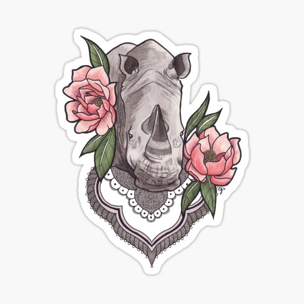 Endangered Beauty - Profits donated to Save the Rhinos Sticker