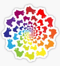 Kreis Regenbogen Skate Sticker