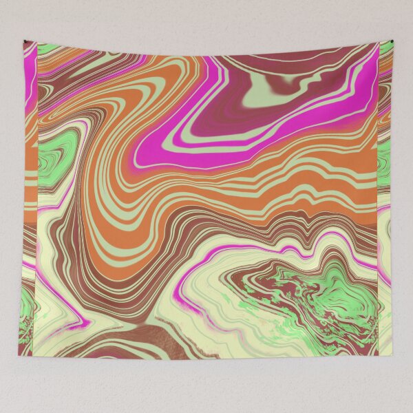 Item preview, Abstract Watermarble Design Orange and green designed and sold by Zeons-Art.