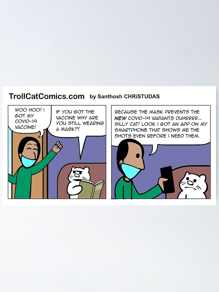 Troll cat funny comic strip