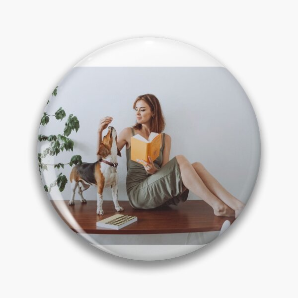 Item preview, cute girl and her dog designed and sold by Ladyfashion.