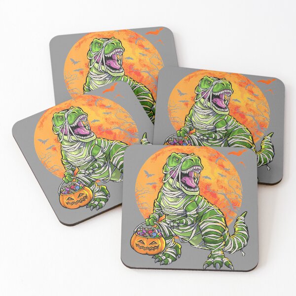 Item preview, Kids Halloween Dinosaur T Rex Mummy Pumpkin Candy designed and sold by DyanStoy.