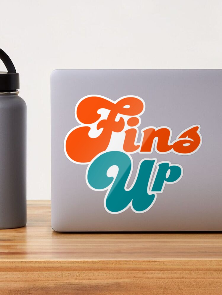 Fins Up, Miami Football Sticker for Sale by FanSwagUnltd