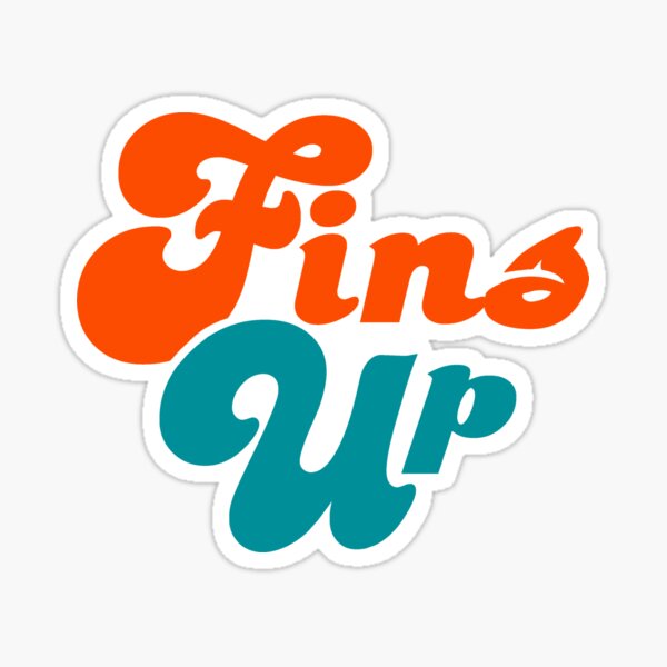 Fins Up, Miami Football Sticker for Sale by FanSwagUnltd