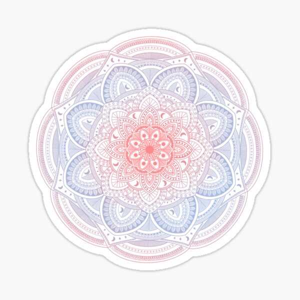 Item preview, Pastel Pink and Blue Mandala designed and sold by SkyOfStickers.