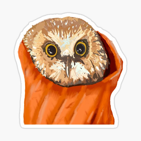 Rocky Christmas tree owl Sticker