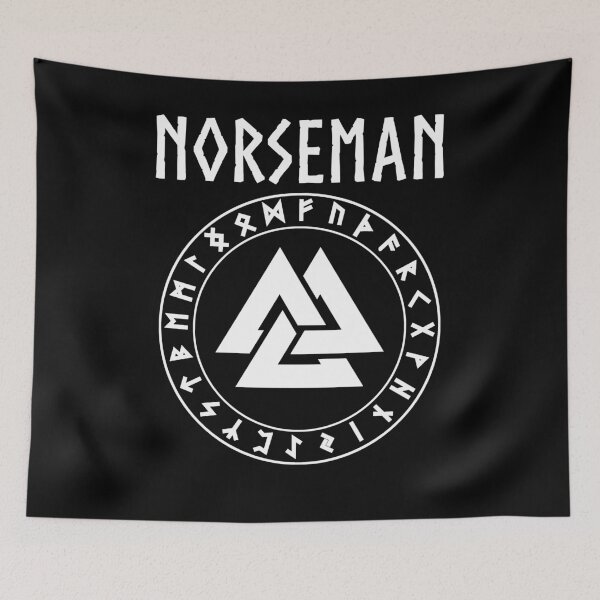 Item preview, Norseman Valknut with Runes designed and sold by Agema Apparel.