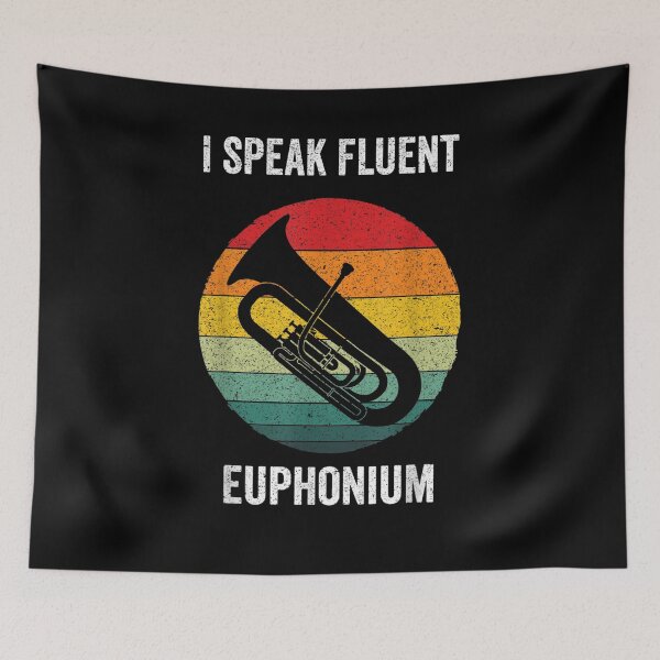 Item preview, I Speak Fluent Euphonium Vintage Horn Instrument Gift  designed and sold by bar0zysbertha.