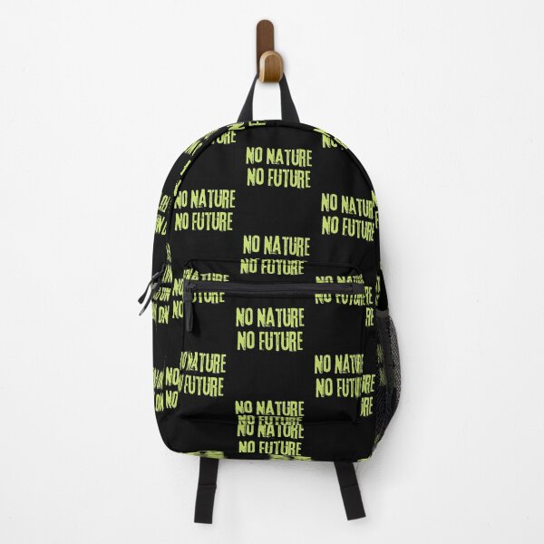 Aperçu de l'œuvre No Nature No Future Green Text Design créée et vendue par EarthArtDesigns.