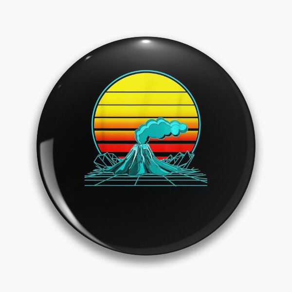Item preview, Retro Vintage Sunset Volcano  designed and sold by bar0zysbertha.