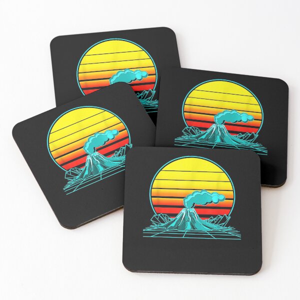 Item preview, Retro Vintage Sunset Volcano  designed and sold by bar0zysbertha.