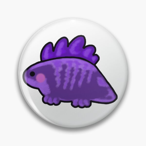 Item preview, Purple cartoon stegosaurus dinosaur designed and sold by Marble1212.