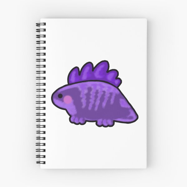 Item preview, Purple cartoon stegosaurus dinosaur designed and sold by Marble1212.
