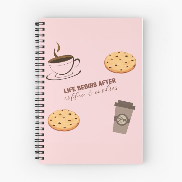 Item preview, Life begins after coffee and cookies ORIGINAL - International coffee day - Gifts for coffee lovers - Funny coffee quotes designed and sold by Alice-Elgawi.