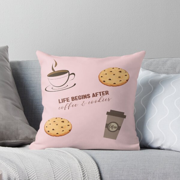 Item preview, Life begins after coffee and cookies ORIGINAL - International coffee day - Gifts for coffee lovers - Funny coffee quotes designed and sold by Alice-Elgawi.
