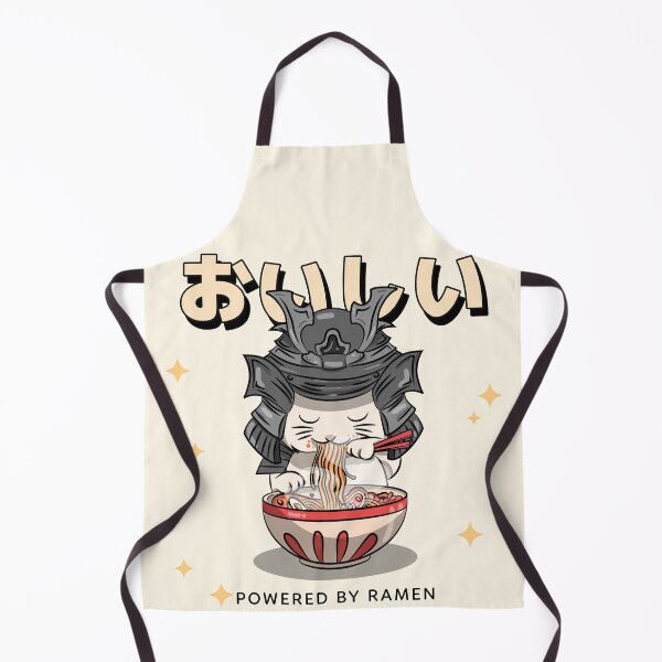 Item preview, Powered by Ramen | Samurai Cat Eating Noodles designed and sold by Mini Pandas.