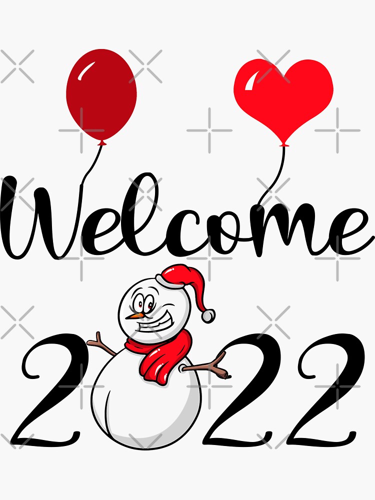 2022, Happy New Year 2022, New Year's Eve" Sticker for Sale by