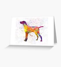 Hungarian Shorthaired Pointer in watercolor Greeting Card
