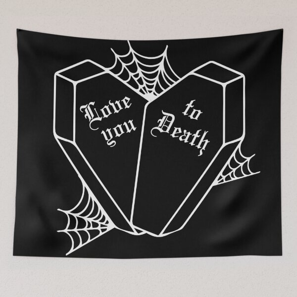 Item preview,  Love you to Death: Gothic Coffin Hearts with Spiderwebs designed and sold by Suspiria96.