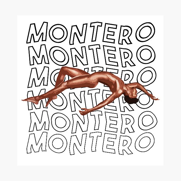 Lil nas X - Montero Text Black Version Photographic Print