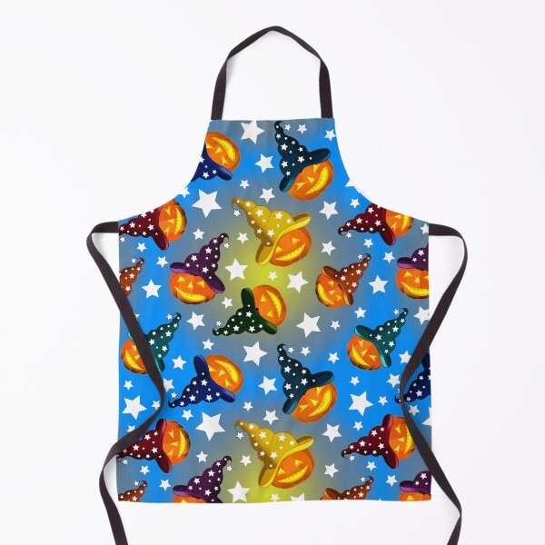 Item preview, Pumpkins in magic hats blue designed and sold by Pear Tree Studio.