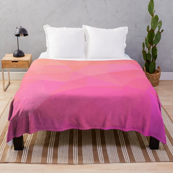 Item preview, Light Peach to Deep Pink Abstract Geometric Triangles Gradient  designed and sold by patternsoup.