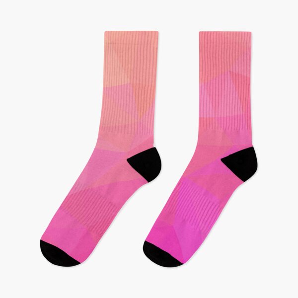 Item preview, Light Peach to Deep Pink Abstract Geometric Triangles Gradient  designed and sold by patternsoup.