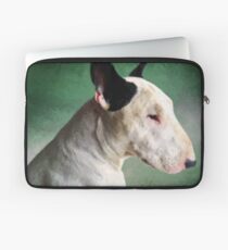 Bull Terrier on Green Laptop Sleeve