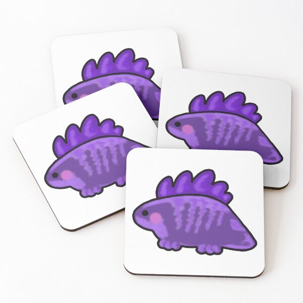 Item preview, Purple cartoon stegosaurus dinosaur designed and sold by Marble1212.