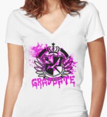 DanganRonpa - Graduate of Hope's Peak Women's Fitted V-Neck T-Shirt