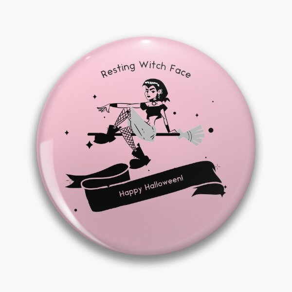 Item preview, Resting Witch Face (With Broom) Happy Halloween! designed and sold by Sod0ku.