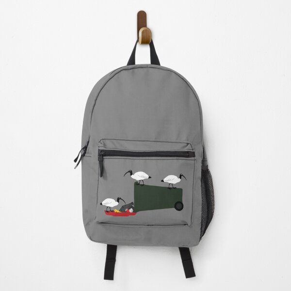 Item preview, Bigger Bin Chickens Eating Lunch on grey designed and sold by Digitaldingo.