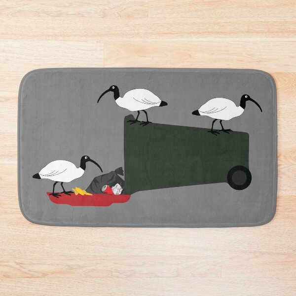 Item preview, Bigger Bin Chickens Eating Lunch on grey designed and sold by Digitaldingo.