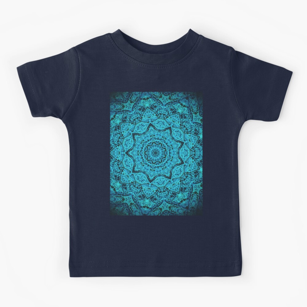 Divine Turquoise Mandala Kids T-Shirt