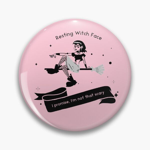 Item preview, Resting Witch Face (With Broom), Scary designed and sold by Sod0ku.