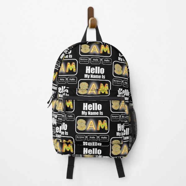 Item preview, Hello My Name Is Sam Nametag On Dark designed and sold by artfulnotebook.