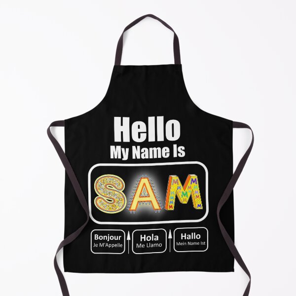 Item preview, Hello My Name Is Sam Nametag On Dark designed and sold by artfulnotebook.