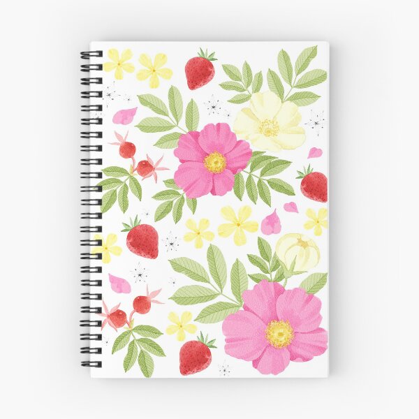 Item preview, watercolor painting,  Flowers strawberry decorative pattern material designed and sold by Adbor-Tb.