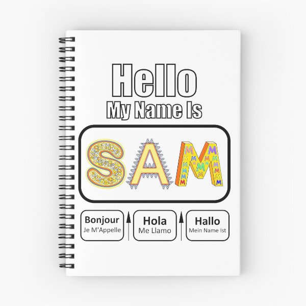 Item preview, Hello My Name Is Sam Nametag On Light designed and sold by artfulnotebook.