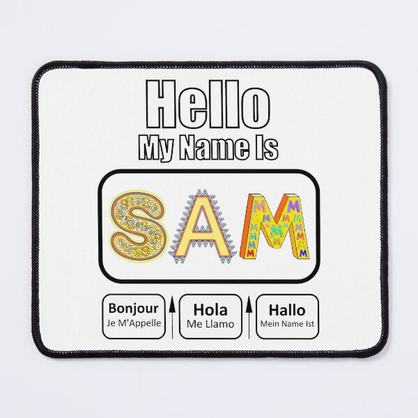 Item preview, Hello My Name Is Sam Nametag On Light designed and sold by artfulnotebook.