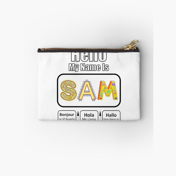 Item preview, Hello My Name Is Sam Nametag On Light designed and sold by artfulnotebook.