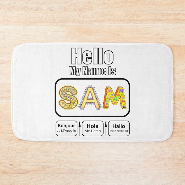 Item preview, Hello My Name Is Sam Nametag On Light designed and sold by artfulnotebook.