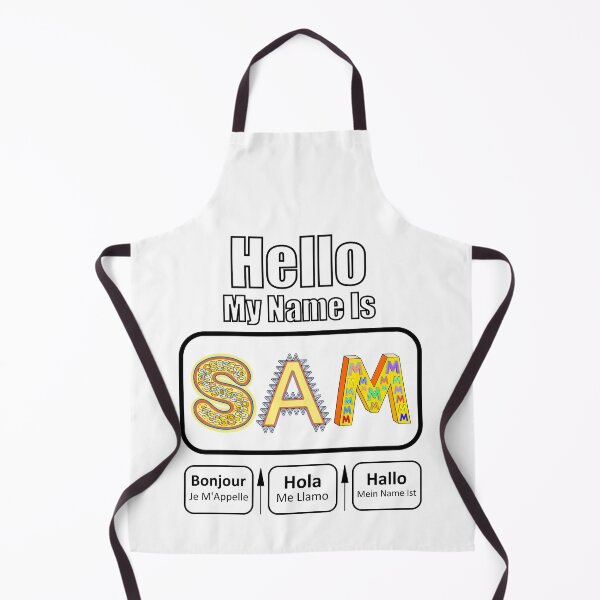 Item preview, Hello My Name Is Sam Nametag On Light designed and sold by artfulnotebook.