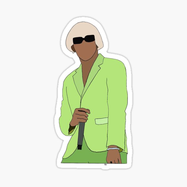 "Tyler, the Creator Outline" Sticker for Sale by kadnence | Redbubble