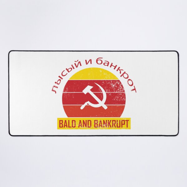 Bald And Bankrupt Russia Logo Vintage Desk Mat