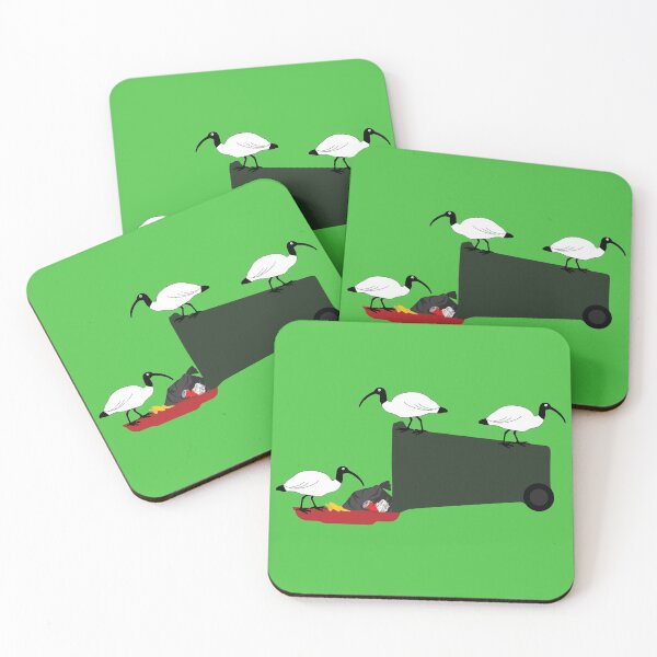Item preview, Bin Chickens Eating Lunch on Green designed and sold by Digitaldingo.