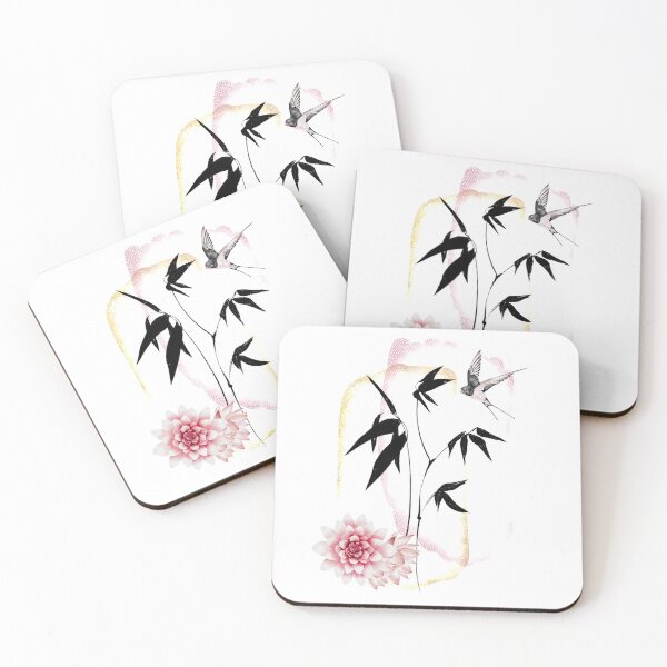 Item preview, Japanese Style Bamboo, Lotus and Swallow designed and sold by TeeRayBee.