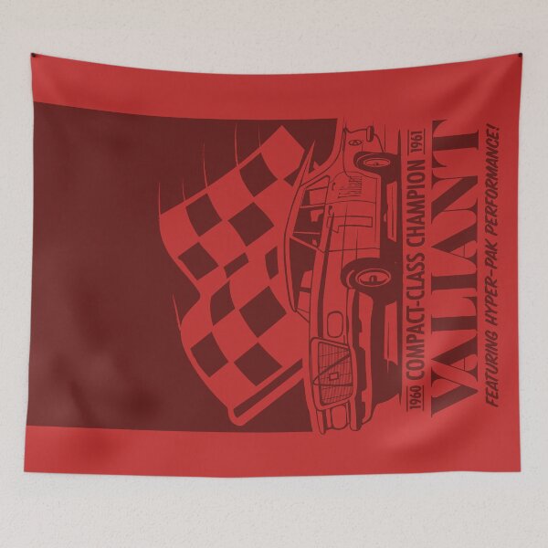 Item preview, Valiant - Compact-Class Champion (Dark on Red) designed and sold by Justin Ellis.