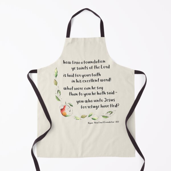 Item preview, Hymn: How firm a foundation (verse 1) - watercolor text + illustration designed and sold by Ofeefee.